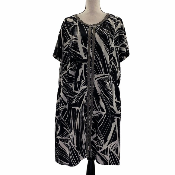 ALFANI Woman Printed Mini Shift Dress Size 24W - Picture 1 of 14
